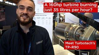 Turbotechs small turbine for light aircraft - the TP–R90 now with 160hp