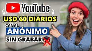 $60  DIARIOS - Gana dinero en internet Con YOUTUBE SIN GRABAR 5 pasos Trabaja en línea desde casa