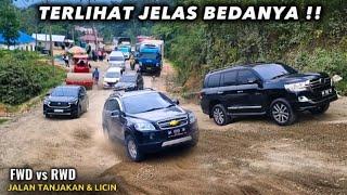 TERLIHAT JELAS BEDANYA Mobil FWD vs Mobil RWD Melewati Tanjakan Licin Batu Jomba