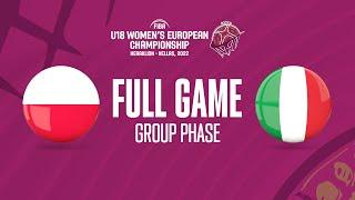 Poland v Italy  Full Basketball Game  FIBA U18 Womens European Championship 2022