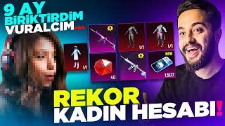 BÖYLE ŞANSLI KADIN HESABI GÖRMEDİNİZ REKOR SANDIK BİRİKİMİ YAPMIŞ PUBG Mobile