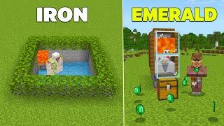 TOP 3 Farms for Beginners in Minecraft Bedrock 1.21Iron Farm Emerald Farm