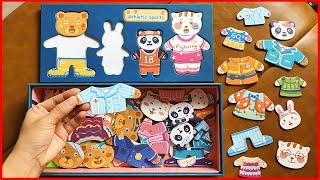 GHÉP HÌNH THAY QUẦN ÁO CHO GIA ĐÌNH GẤU MÈO THỎ - Dress the teddy bear rabbit cat Chim Xinh