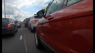 The Beauty of Cycling a Bike in a Glasgow Traffic Jam - Lane Filtering is Legal in the UK