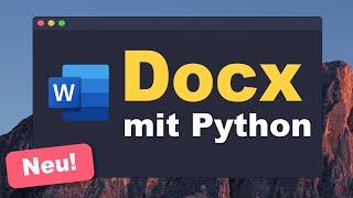 Python Docx - Word in Python Dokumente erstellen Überschriften I Tutorial Deutsch einfach