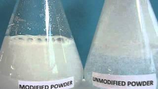 Plasma modified PE powder - dispersion in water