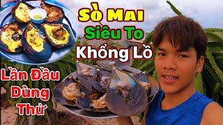 Sò Mai Siêu To Khổng Lồ _ Lần Đầu Ăn Cực Ngon  eat giant shellfish