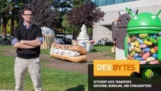 DevBytes Efficient Data Transfers - Batching Bundling and SyncAdapters