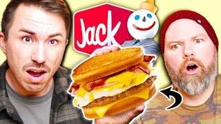 We Eat Jack in the Box BREAKFAST for the First Time - Taste Test