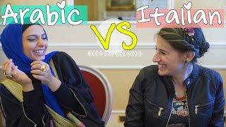 ARABIC VS ITALIAN #LanguageChallenge  اللغة الإيطالية VS اللغة العربية