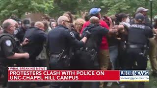 Arrest Made at 25+ Campuses Nationwide Classes canceled as UNC Police clash after US flag lowered