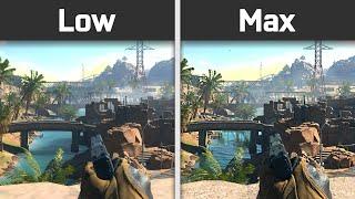 Warzone 2.0 Low vs. Max Graphics & Performance Comparison