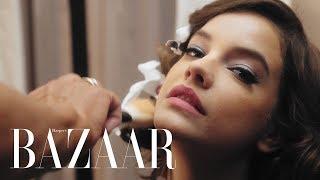 Barbara Palvin Gets Ready For The Vanity Fair Oscar Party  Harpers BAZAAR