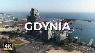 Gdynia from a drone  Gdynia from the birds eye view  Cinematic  Poland 4k