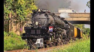 Union Pacific Railroad Big Boy Steam Locomotive 4014 departing St. Louis MO on De Soto Sub 91224