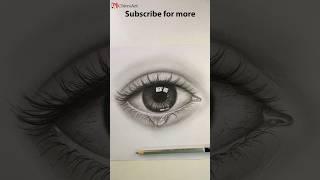 Hyper Realistic Eye Drawing #eyes #shorts #youtubeshorts #real #drawing #sketch