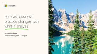 Forecast with what-if analysis in Microsoft Sustainability Manager - Tech Summit May 2024