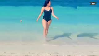 Pranitha Subash Hot In Swimsuit Enjoy Vacation Video  Video Tapes