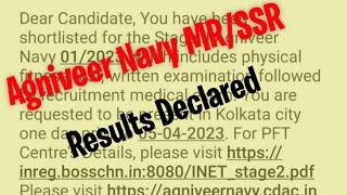 Navy Agniveer MRSSR Results Out 2023  State Wise Cut-off Marks Out