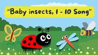 Baby Insects 1 to 10 Song  Learn Numbers with Cute Bugs  BooBooABC #insectsforkids #insectsong