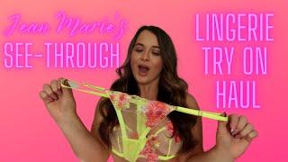 TRANSPARENT Lingerie Try on Haul  Jean Marie Try On