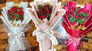 Simple Flower Rose Bouquet Tutorial