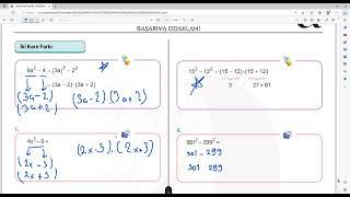 Temel Matematik-  İki Kare Farkı Soru Çözümü