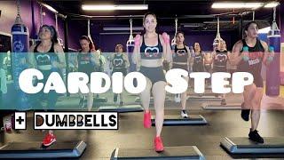 Cardio Step  3 lb dumbbells