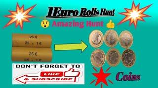 1Euro Hunt. 2 rolls from Germany  Nice Hunt#Rare Coins 