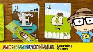 ABC Letter Learning Card Game - Flash Cards Go Fish Old Maid Memory & More  Alphabetimals.com