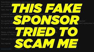 Look out for Fake Sponsor Scams targeting Youtubers