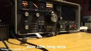 Magnetic Loop vs 30m Langdraht Antenne longwire Kurzwelle shortwave