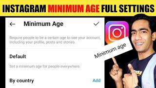 Instagram Minimum Age Setting Kaise Kare  Instagram Munimum Age Kya Hai  Instagram Minimum Age