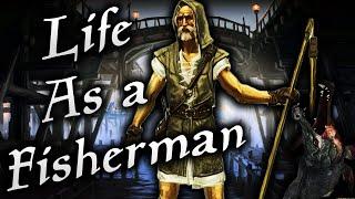 Skyrim Life as a Fisherman Episode 1  Argonian Dock Worker