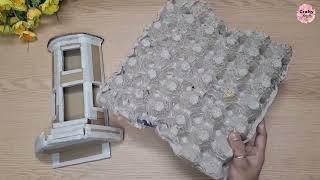 An amazing cardboard house making idea for keys Cardboard craft idea  DIY key holder Crafty hands