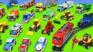 Excavator Tractor Fire Truck Garbage Trucks & Police Cars Toy Vehicles for Kids