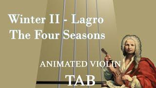 Winter II Lagro from The Four Seasons Vivaldi - Animated Violin Tab