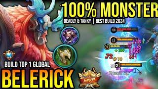 BELERICK BEST BUILD 2024  BUILD TOP 1 GLOBAL BELERICK GAMEPLAY  MOBILE LEGENDS