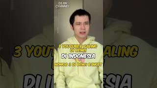 3 Youtuber paling dibenci di Indonesia Nomor 3 dibenci banget #shorts