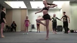 Maddie Kalani Kenzie Kendall and Tara practicing pivots and pirouettes + bonus Elliana