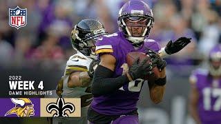 Minnesota Vikings vs. New Orleans Saints  Week 4 2022 Game Highlights