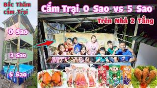 Thử Thách 24H Cắm Trại 0 Sao 3 Sao 5 Sao Trên Nhà 2 Tầng x NuVi  Trang And Vinh 