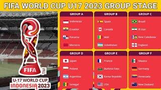  Draw results FIFA world cup u17 Indonesia 2023 group stage