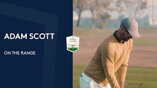 Adam Scotts full warm up on the range  2022 Slync.Io Dubai Desert Classic