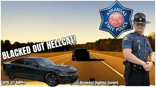 OG Blacked Out Hellcat Charger SMOKES Arkansas State Police in a 140 mph + Police Chase...