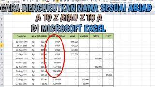 CARA MENGURUTKAN NAMA SALESMAN  SESUAI ABJAD DI MICROSOFT EXCEL