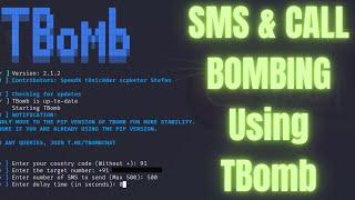 SMS Bombing And Call Bombing From TBomb  Kali Linux  Github