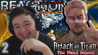 Attack on Titan The Final Season - Episode 2 REACTION Full Length AND Highlights