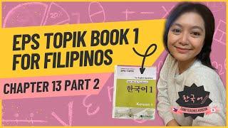 EPS TOPIK Book 1 Chapter 13 Part 2 TAGLISH