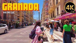 Beautiful Granada Walking Tour Part 1 •  Spain 2024 ・ No music no talking 4K • #POV